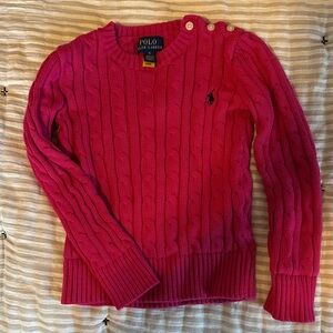 Polo by Ralph Lauren Fuchsia Cable Knit Sweater
